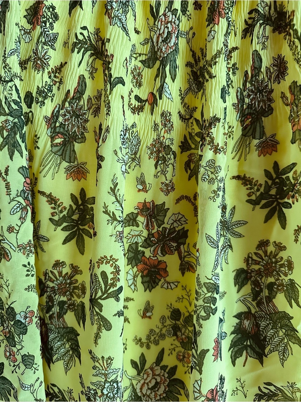 Max Studio Yellow Floral Mini Skirt